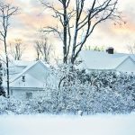 Snowy house